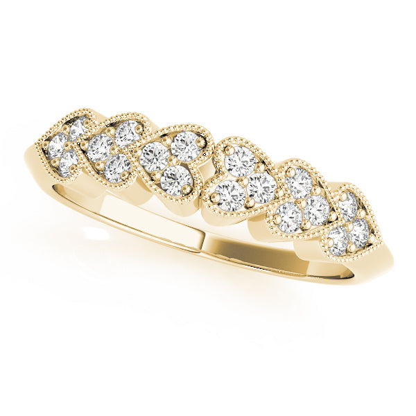 Heart Design Round Diamond Wedding Ring - Michael E. Minden Diamond Jewelers