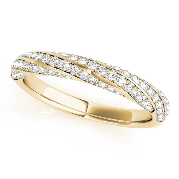 Wrapped Pave-Set Wedding Ring - Michael E. Minden Diamond Jewelers