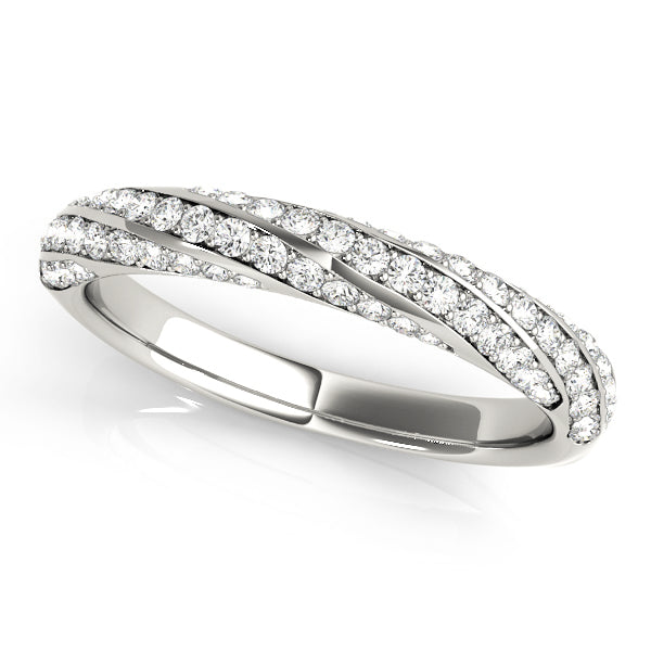Wrapped Pave-Set Wedding Ring - Michael E. Minden Diamond Jewelers