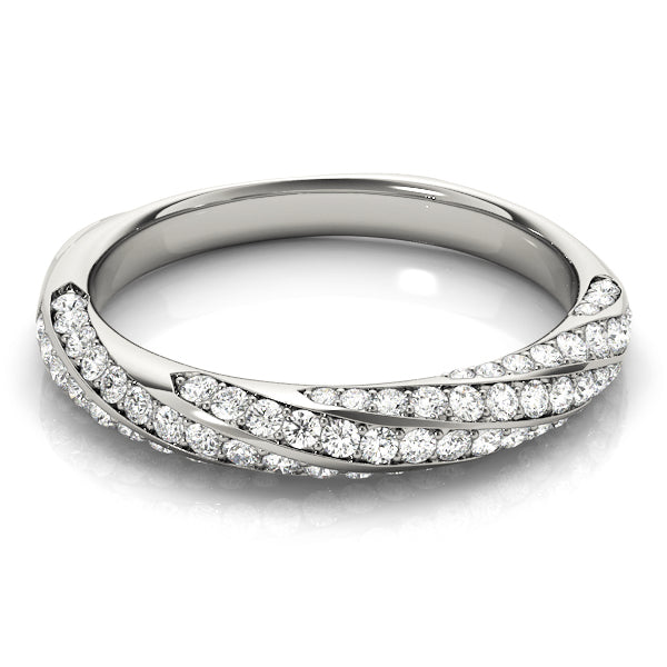 Wrapped Pave-Set Wedding Ring - Michael E. Minden Diamond Jewelers