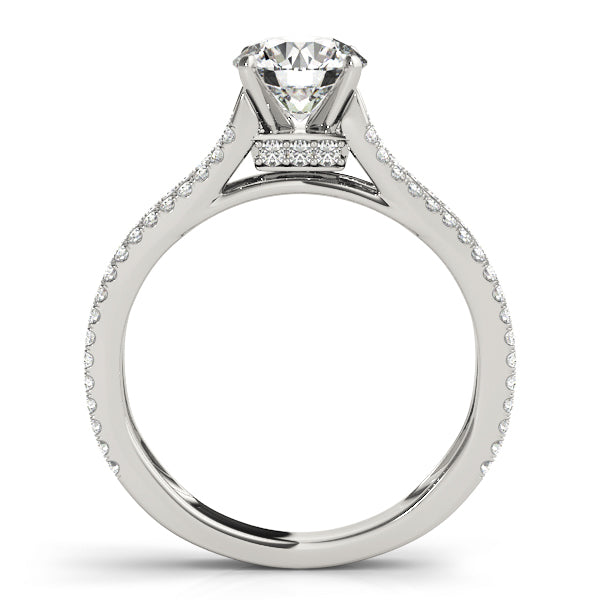 Round Cut Three Row Engagement Ring - Michael E. Minden Diamond Jewelers