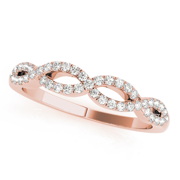 Twisted Prong-Set Wedding Ring - Michael E. Minden Diamond Jewelers