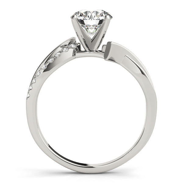 Round Cut Twisted Pass Engagement Ring - Michael E. Minden Diamond Jewelers