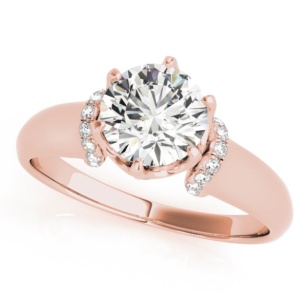 Round Cut Unique Set Engagement Ring - Michael E. Minden Diamond Jewelers
