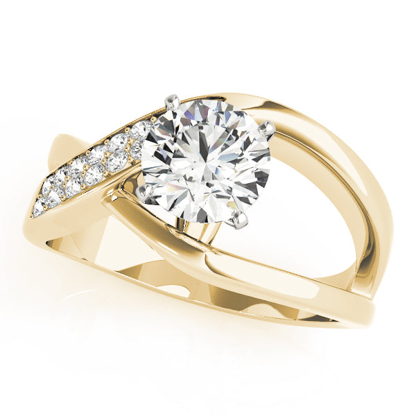 Wrapped Uniquely Set Engagement Ring - Michael E. Minden Diamond Jewelers