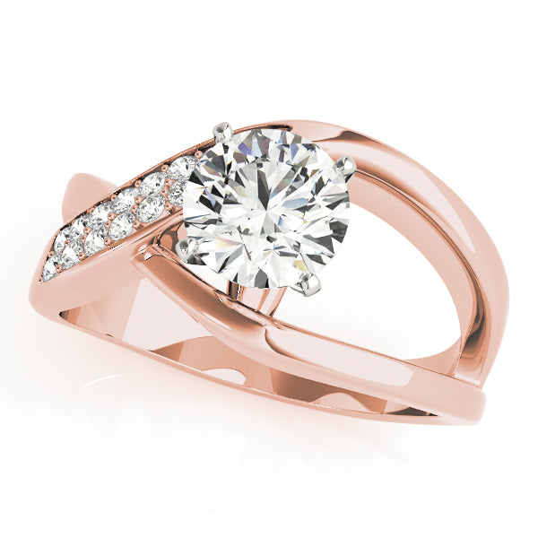 Wrapped Uniquely Set Engagement Ring - Michael E. Minden Diamond Jewelers