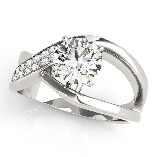 Wrapped Uniquely Set Engagement Ring - Michael E. Minden Diamond Jewelers