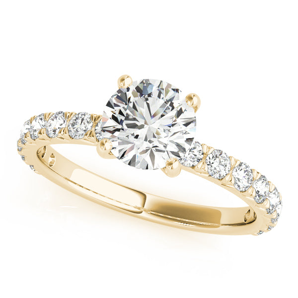 Round Classic Pave Engagement Ring - Michael E. Minden Diamond Jewelers