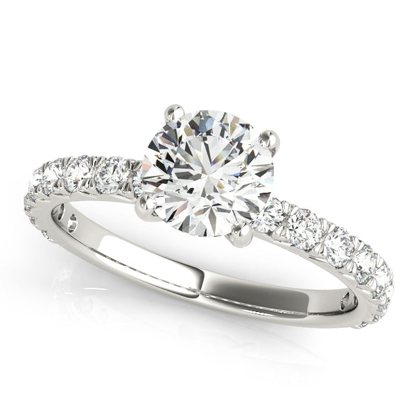 Round Classic Pave Engagement Ring - Michael E. Minden Diamond Jewelers