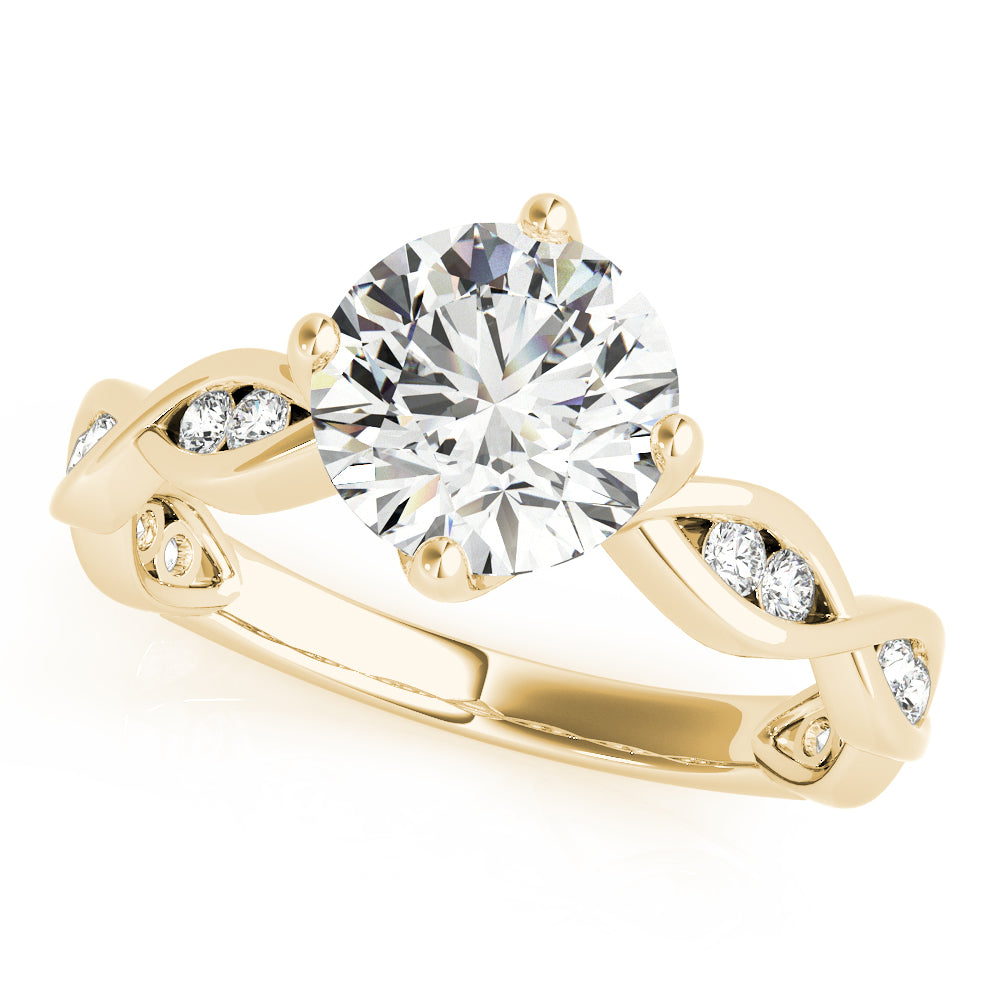Round Twisted Channel Set Engagement Ring - Michael E. Minden Diamond Jewelers