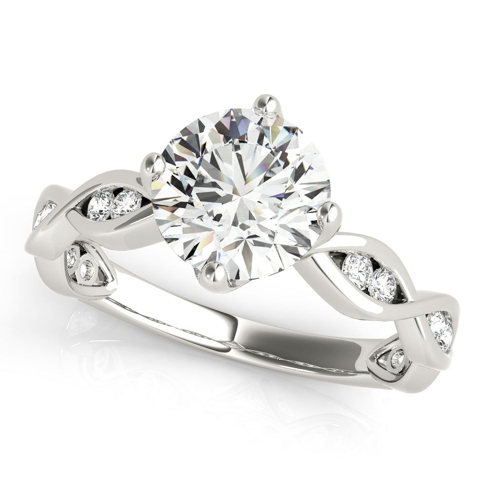 Round Twisted Channel Set Engagement Ring - Michael E. Minden Diamond Jewelers