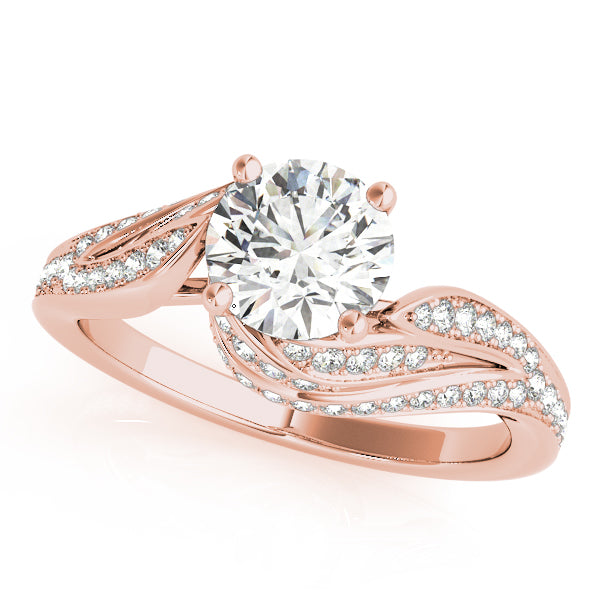 Round Swirl Set Engagement Ring - Michael E. Minden Diamond Jewelers