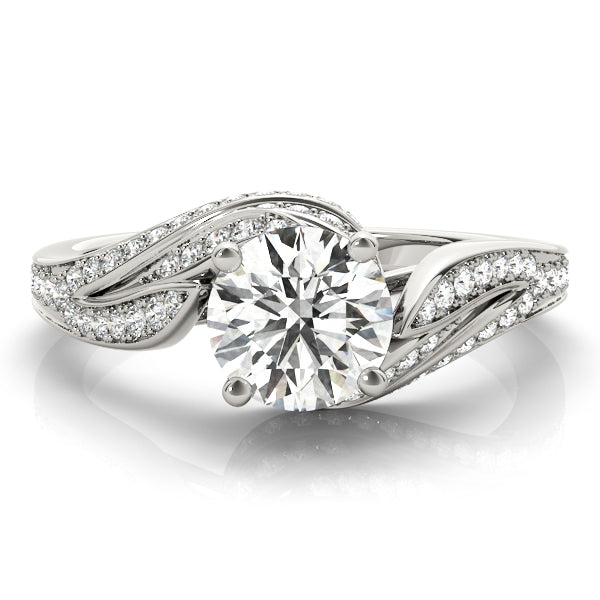 Round Swirl Set Engagement Ring - Michael E. Minden Diamond Jewelers