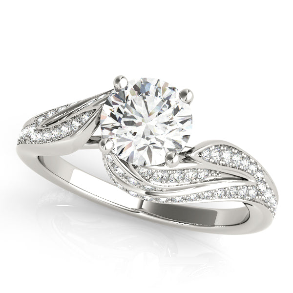 Round Swirl Set Engagement Ring - Michael E. Minden Diamond Jewelers