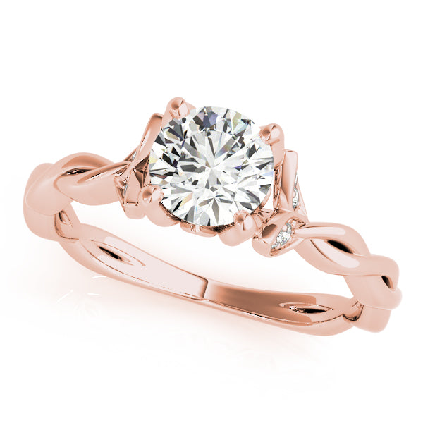 Round Twisted Detail Engagement Ring - Michael E. Minden Diamond Jewelers