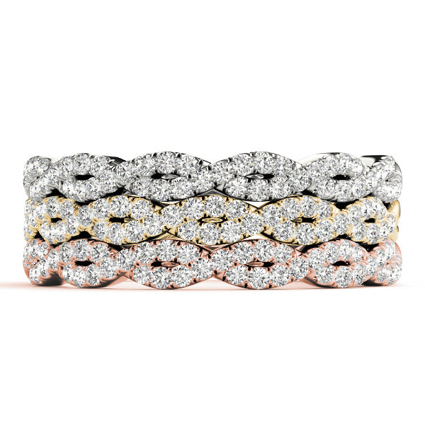 Twisted Diamond Wedding Ring - Michael E. Minden Diamond Jewelers
