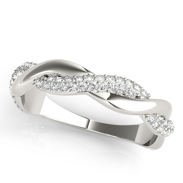 Infinity Pave-Set Wedding Ring - Michael E. Minden Diamond Jewelers