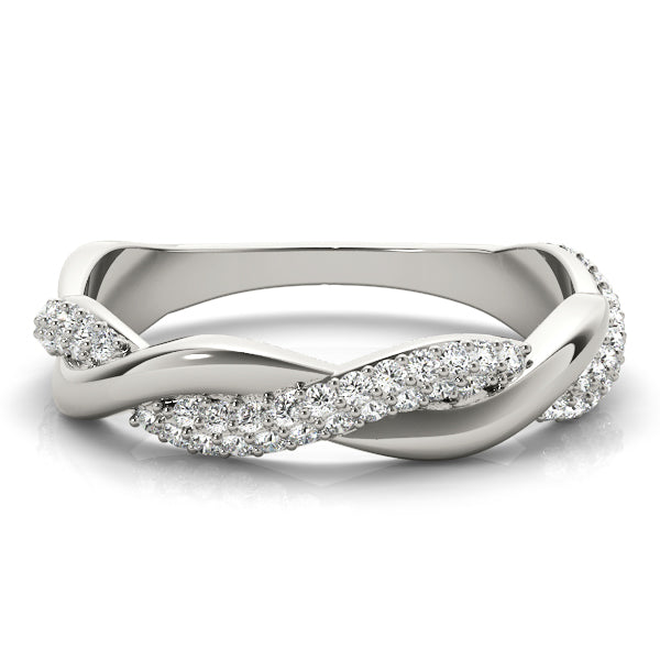 Infinity Pave-Set Wedding Ring - Michael E. Minden Diamond Jewelers