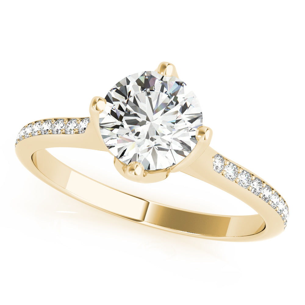 Round Classic-Style Engagement Ring - Michael E. Minden Diamond Jewelers