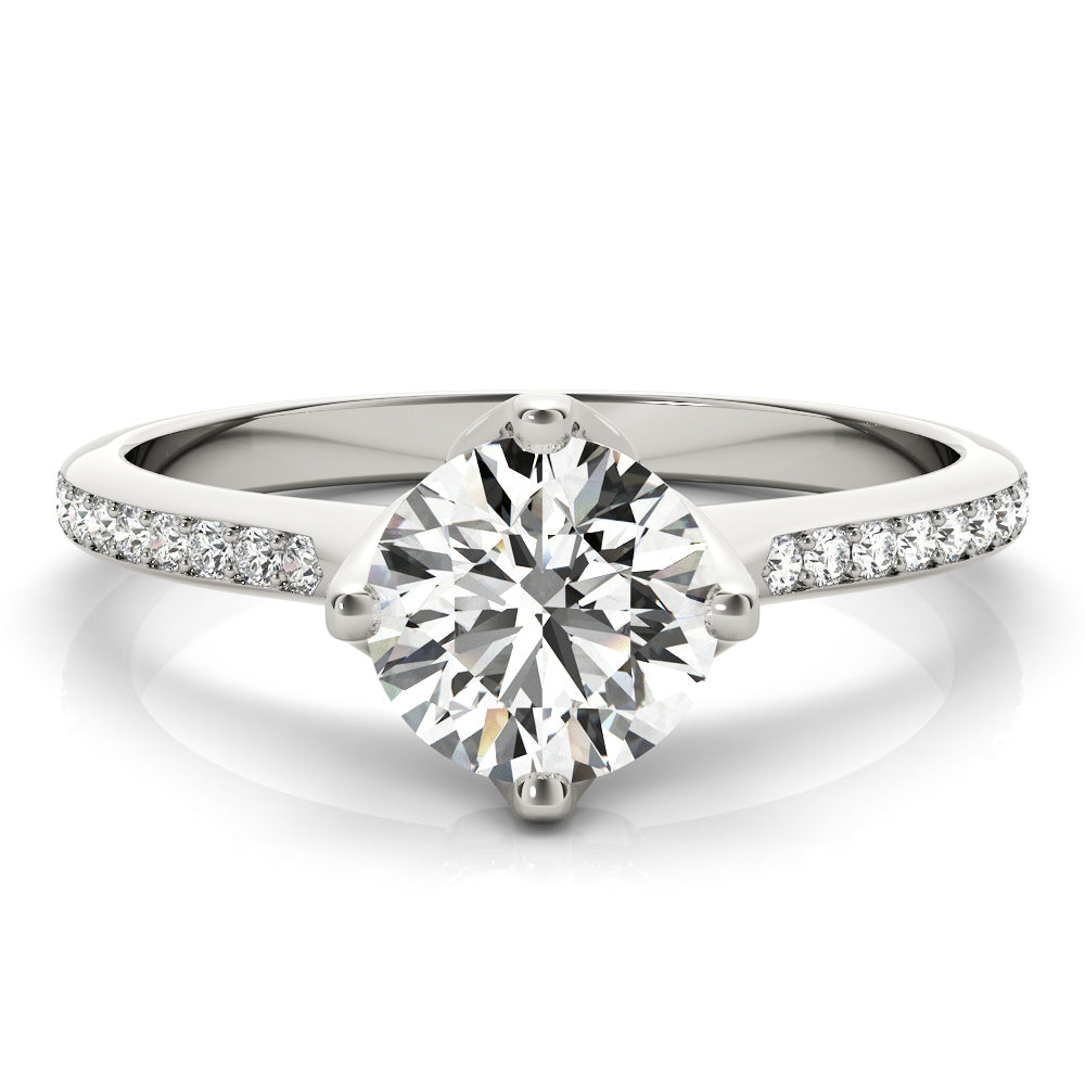 Round Classic-Style Engagement Ring - Michael E. Minden Diamond Jewelers