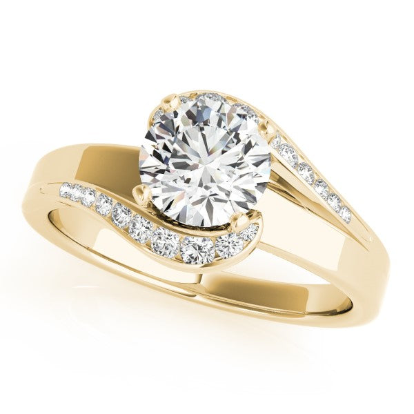 Round Wrapped Halo Engagement Ring - Michael E. Minden Diamond Jewelers