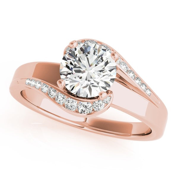 Round Wrapped Halo Engagement Ring - Michael E. Minden Diamond Jewelers