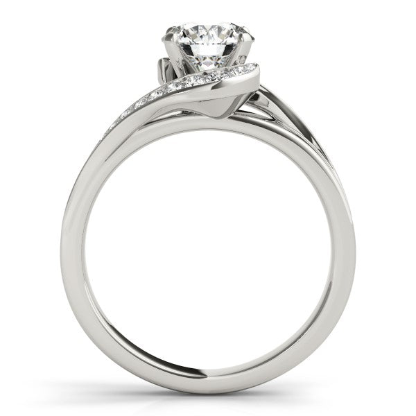 Round Wrapped Halo Engagement Ring - Michael E. Minden Diamond Jewelers