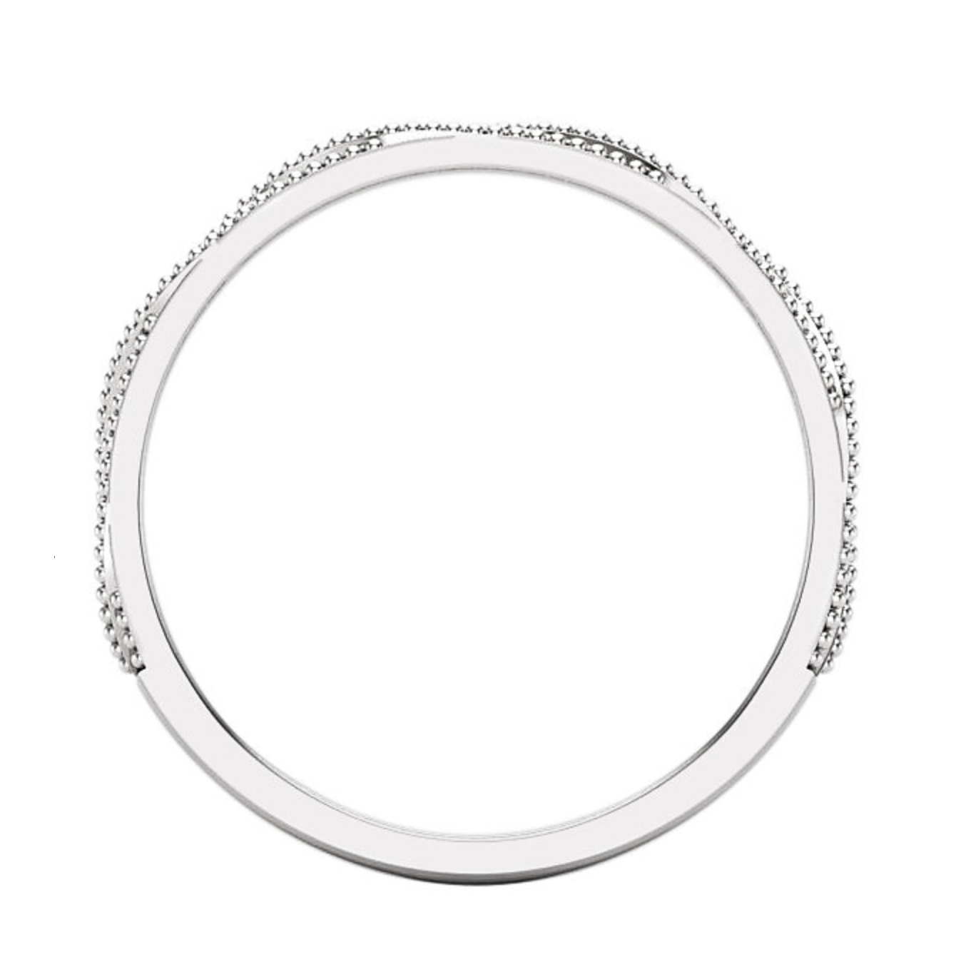 Swirl Milgrain Detail Wedding Ring - Michael E. Minden Diamond Jewelers