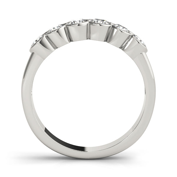 Six Stone Bezel-Set Wedding Ring - Michael E. Minden Diamond Jewelers