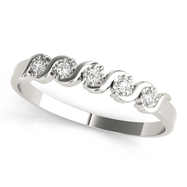 Swirl Milgrain Detail Wedding Ring - Michael E. Minden Diamond Jewelers