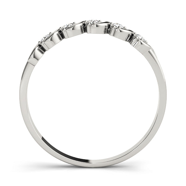 Swirl Milgrain Detail Wedding Ring - Michael E. Minden Diamond Jewelers