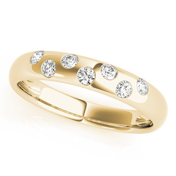 Round Bezel Wedding Ring - Michael E. Minden Diamond Jewelers