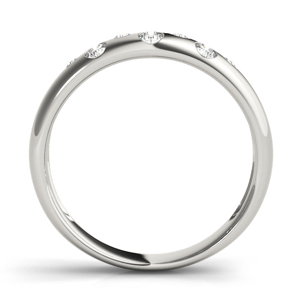 Round Bezel Wedding Ring - Michael E. Minden Diamond Jewelers