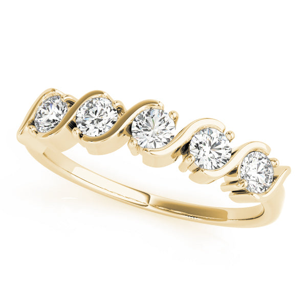 Swirl Wedding Ring - Michael E. Minden Diamond Jewelers