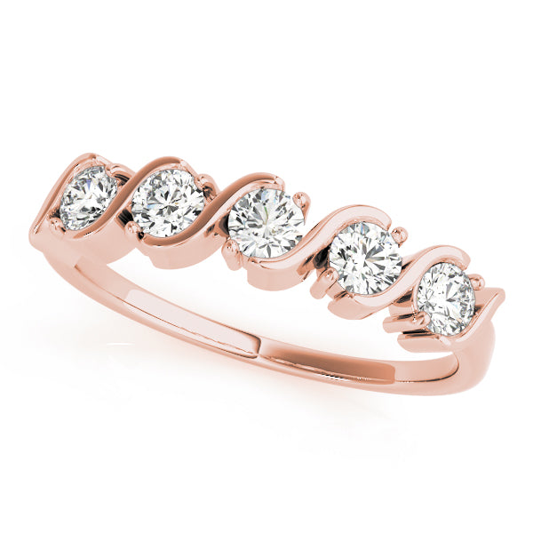 Swirl Wedding Ring - Michael E. Minden Diamond Jewelers
