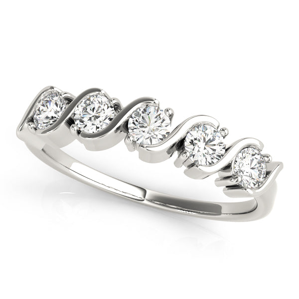 Swirl Wedding Ring - Michael E. Minden Diamond Jewelers