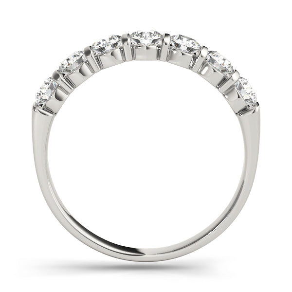 Curved Bar-Set Wedding Ring - Michael E. Minden Diamond Jewelers
