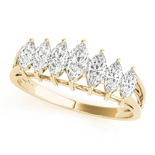 Multi-Marquise Split Shank Wedding Ring - Michael E. Minden Diamond Jewelers