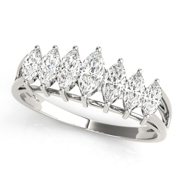 Multi-Marquise Split Shank Wedding Ring - Michael E. Minden Diamond Jewelers