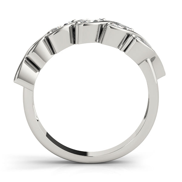 Marquise Swirl Wedding Ring - Michael E. Minden Diamond Jewelers