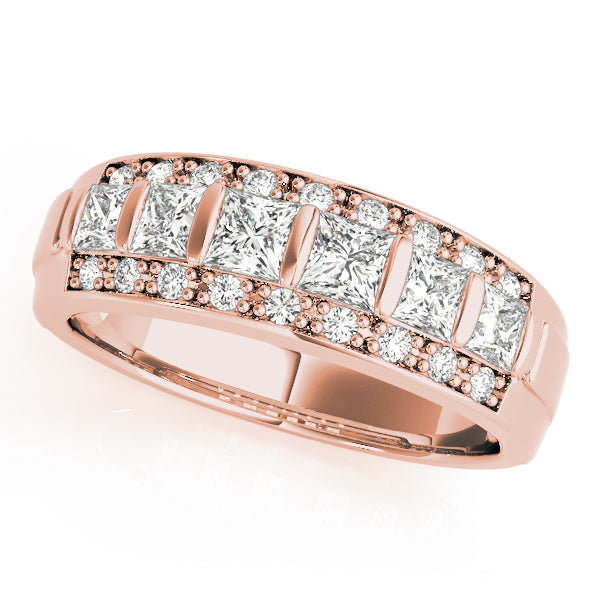 Princess Round Statement Wedding Ring - Michael E. Minden Diamond Jewelers