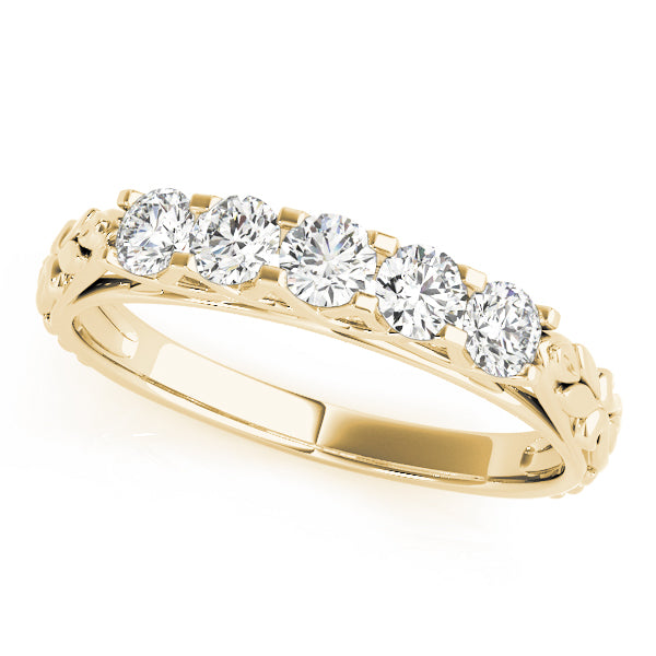 Vintage Inspired Prong-Set Wedding Ring - Michael E. Minden Diamond Jewelers