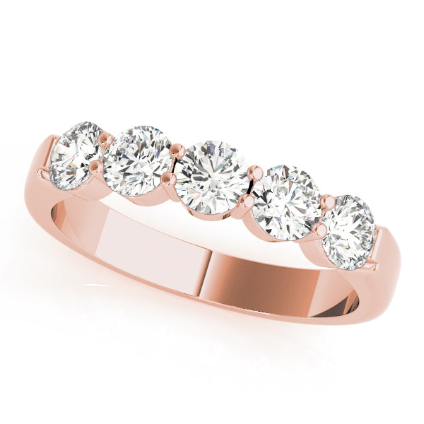 Shared Prong-Set Wedding Ring - Michael E. Minden Diamond Jewelers