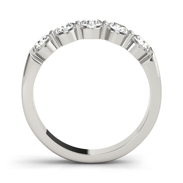 Shared Prong-Set Wedding Ring - Michael E. Minden Diamond Jewelers