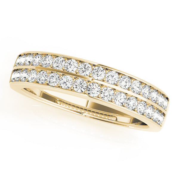 Double Row Pave-Set Wedding Ring - Michael E. Minden Diamond Jewelers
