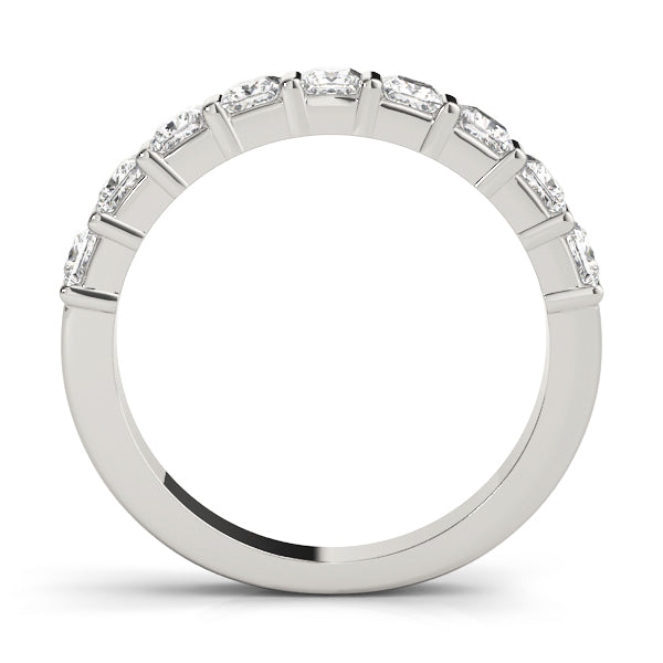 Princess Cut Bar-Set Wedding Ring - Michael E. Minden Diamond Jewelers