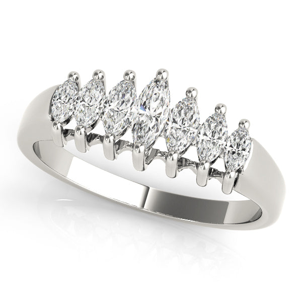 Marquise Descending Wedding Ring - Michael E. Minden Diamond Jewelers