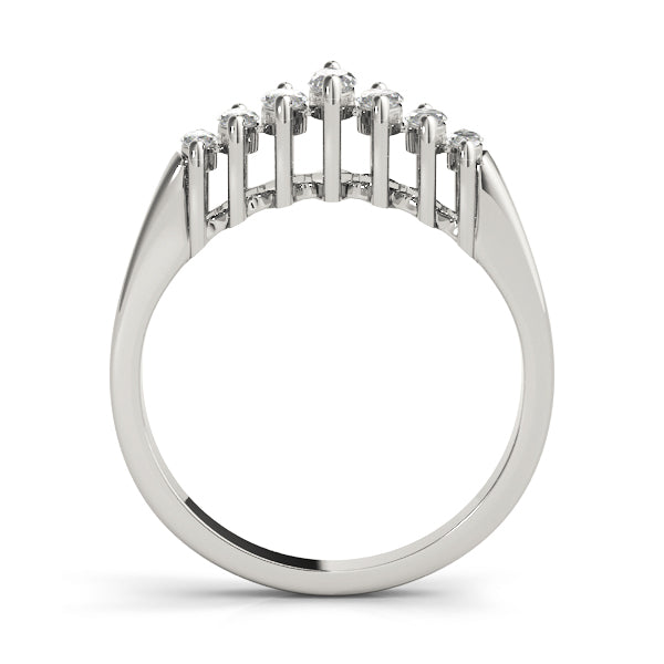 Marquise Descending Wedding Ring - Michael E. Minden Diamond Jewelers