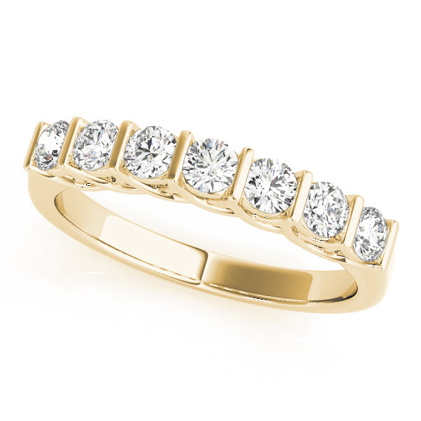 Round Bar-Set Wedding Ring - Michael E. Minden Diamond Jewelers