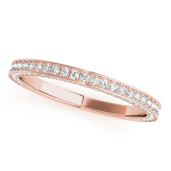 Diamond Side Detail Prong-Set Wedding Ring - Michael E. Minden Diamond Jewelers
